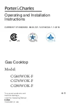 Предварительный просмотр 1 страницы Porter & Charles CG60WOK-F Operating And Installation Instructions