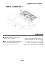 Preview for 22 page of Porter & Charles CG60WOK-F Operating And Installation Instructions