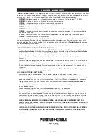 Предварительный просмотр 20 страницы Porter-Cable 1000001703 Instruction Manual