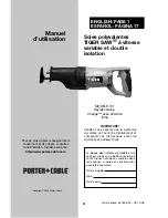 Предварительный просмотр 31 страницы Porter-Cable 741 TIGER SAW Instruction Manual