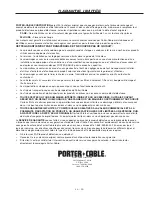 Preview for 43 page of Porter-Cable BS525 Instruction Manual