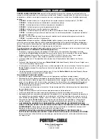 Предварительный просмотр 18 страницы Porter-Cable C2000 Instruction Manual