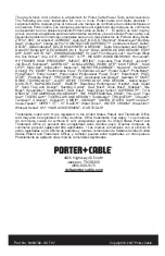 Предварительный просмотр 64 страницы Porter-Cable C2025 Instruction Manual