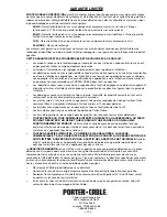 Preview for 55 page of Porter-Cable CPF6025VP Instruction Manual