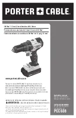 Porter-Cable PCC608 Instruction Manual предпросмотр