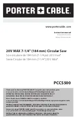 Предварительный просмотр 1 страницы Porter-Cable PCCS500 Instruction Manual