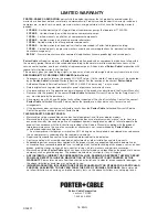 Предварительный просмотр 18 страницы Porter-Cable PCE1700 Instruction Manual