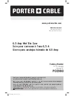 Porter-Cable PCE980 Instruction Manual preview