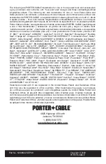 Предварительный просмотр 112 страницы Porter-Cable PCG2200 Instruction Manual