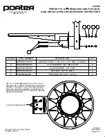 Предварительный просмотр 2 страницы Porter 280180 Installation And Adjustment Instructions