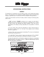 Preview for 6 page of Porter 91101-100 Installation, Operation & Maintenance Manual