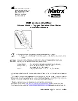 Preview for 1 page of Porter Matrx MDM Installation Manual