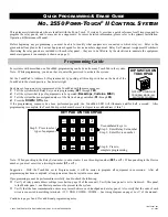 Porter Powr-Touch II 2550 Quick Programming & Erase Manual предпросмотр
