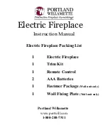 Preview for 1 page of Portland Willamette Electric fireplace Instruction Manual