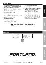 Preview for 5 page of Portland 62630 Owner'S Manual & Safety Instructions