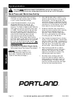 Preview for 10 page of Portland 63254 Owner'S Manual