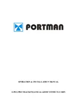 Preview for 1 page of PORTMAN TLU100N Operation And Installation Manual