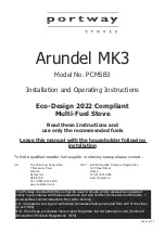 Preview for 1 page of Portway Arundel MK3 Installation And Operating Instructions Manual