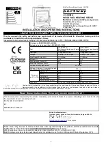 Preview for 1 page of Portway LUXIMA PLXMF Installation And Operating Instructions