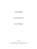 Предварительный просмотр 1 страницы Portwell NANO-6060 User Manual