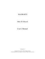 Portwell WADE-8070 User Manual предпросмотр