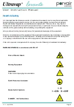 Предварительный просмотр 6 страницы Porvair Sciences Ultravap levante User Instruction Manual