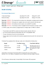 Предварительный просмотр 7 страницы Porvair Sciences Ultravap levante User Instruction Manual