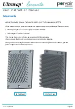 Предварительный просмотр 14 страницы Porvair Sciences Ultravap levante User Instruction Manual