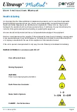 Предварительный просмотр 6 страницы Porvair Sciences Ultravap Mistral User Instruction Manual