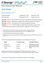 Предварительный просмотр 7 страницы Porvair Sciences Ultravap Mistral User Instruction Manual