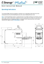 Предварительный просмотр 11 страницы Porvair Sciences Ultravap Mistral User Instruction Manual