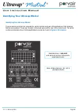 Предварительный просмотр 54 страницы Porvair Sciences Ultravap Mistral User Instruction Manual