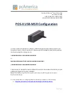 Предварительный просмотр 1 страницы POS-X XM95 Configuration