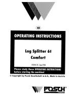 Preview for 1 page of Posch 6t Comfort Operating Instruction