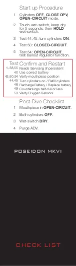 Preview for 1 page of POSEIDON MKVI Checklist