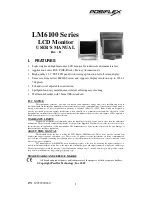 POSIFLEX LM6101 User Manual предпросмотр