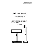 POSIFLEX PD-2300 Series User Manual preview