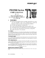 Preview for 1 page of POSIFLEX PD-2500 Series User Manual