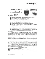 POSIFLEX PD-300 Seroes User Manual preview