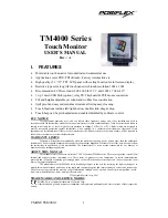 POSIFLEX TM4000 Series User Manual preview