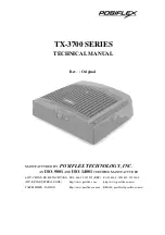 Preview for 1 page of POSIFLEX TX-3700 Series Technical Manual