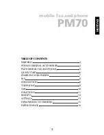 Предварительный просмотр 3 страницы Possio PM70 User Manual