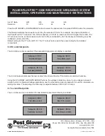 Preview for 16 page of Post Glover PULSERPLUS PRO Installation, Operation And Maintenance Instructions