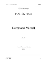 Postek PPLE Command Manual preview