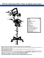 Предварительный просмотр 1 страницы Posture Depot HW Pro Assembly Instructions