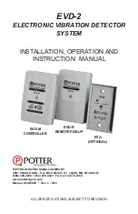 Предварительный просмотр 1 страницы Potter EVD-2 Installation, Operation And Instruction Manual