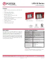 Preview for 1 page of Potter LED-16 Series Quick Start Manual