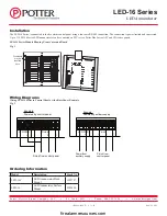 Preview for 2 page of Potter LED-16F Quick Start Manual