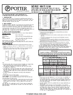 Предварительный просмотр 3 страницы Potter MHT-1224 Series Manual