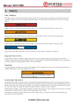 Preview for 4 page of Potter NGP-300D Installation, Operation & Service Manual